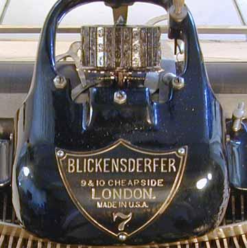 Placa Blickensderfer del distribuïdor de Londres