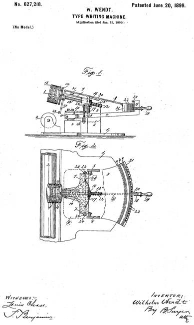 Patent nord-americana de Wilhelm Wendt