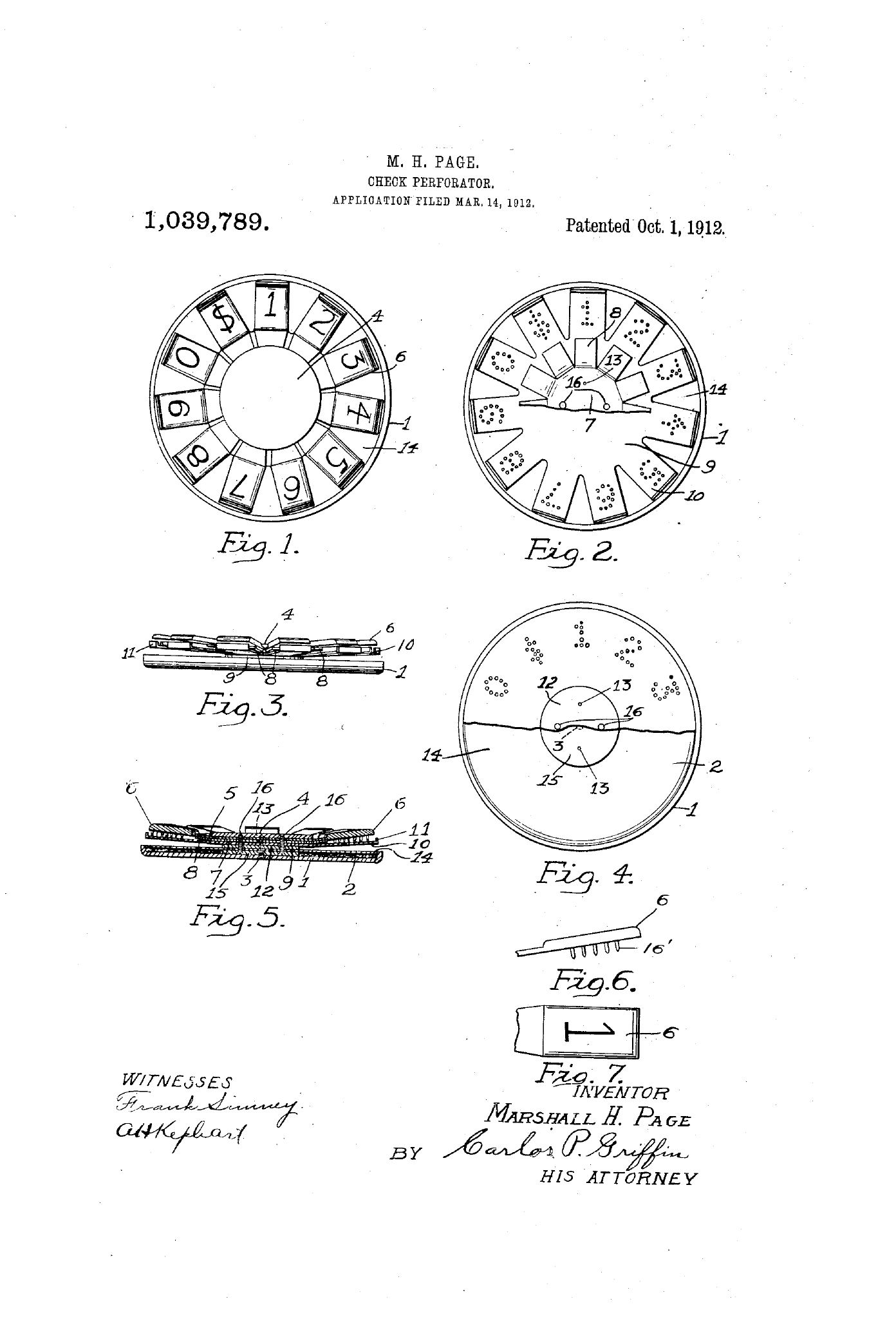 Figures 1 a 7 de la patent del Page Check Protector