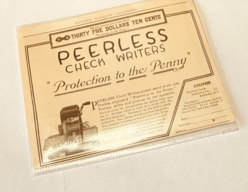 Publicitat Peerless Protection to the Penny de 1914